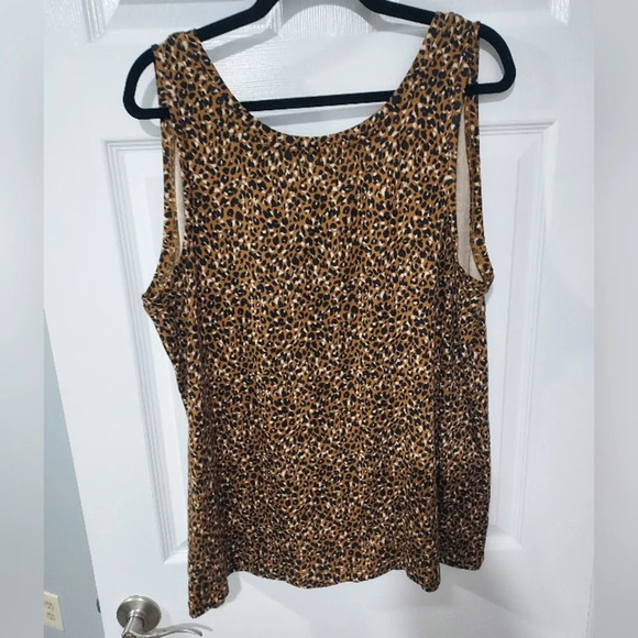 NWT Ava & Viv Leopard Print Scoop Neck Tank Top in Size 2X - Picture 5 of 6